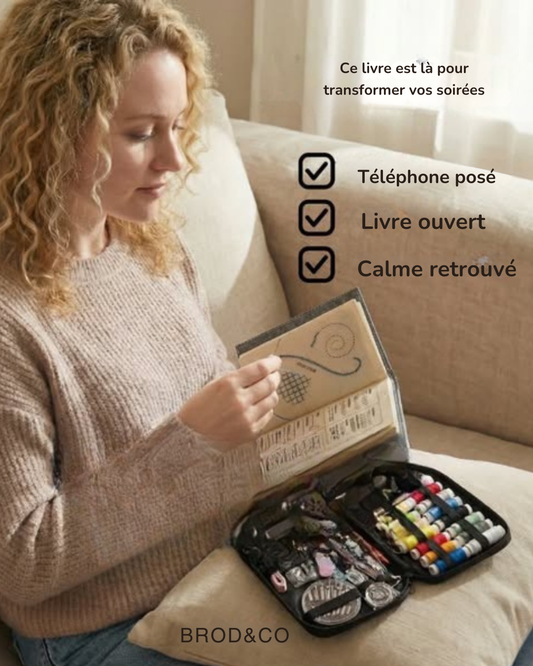 Livre de Broderie avec outils et tutoriel