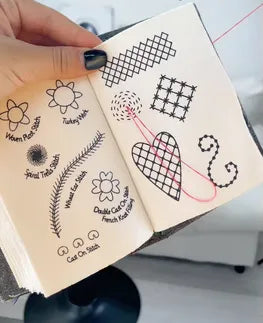 Livre de Broderie avec outils et tutoriel